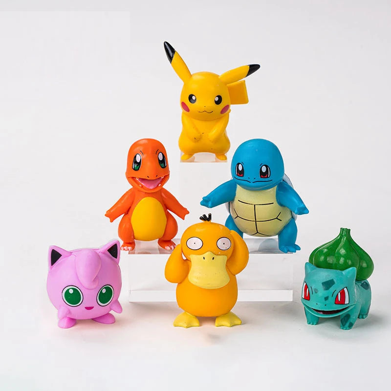 Hot Pokemon Anime Figure Pikachu Giocattoli Modello Charmander Psyduck Squirtle Jigglypuff Bulbasaur Kawaii Raccogliere Bambole Regalo Dei Bambini