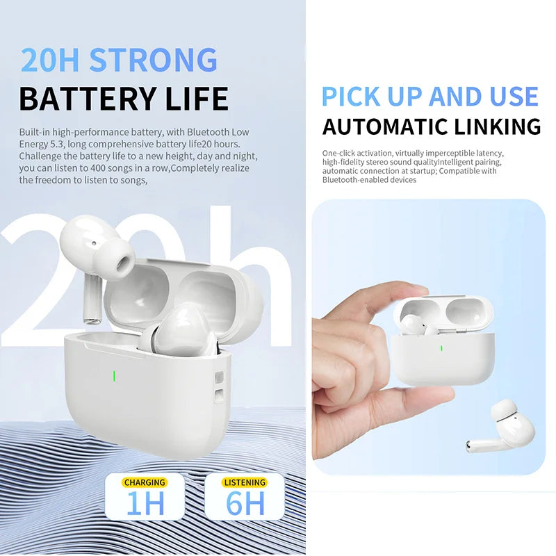 Auricolari Bluetooth Senza Fili Air Pro 2025 TWS HiFi Impermeabili Con Microfono E Supporto Siri