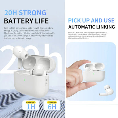 Auricolari Bluetooth Senza Fili Air Pro 2025 TWS HiFi Impermeabili Con Microfono E Supporto Siri