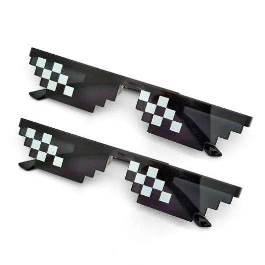 Occhiali Da Sole Mosaico Pixelati Set Da 2 Paia Unisex Stile Vintage Party Per Uomo E Donna