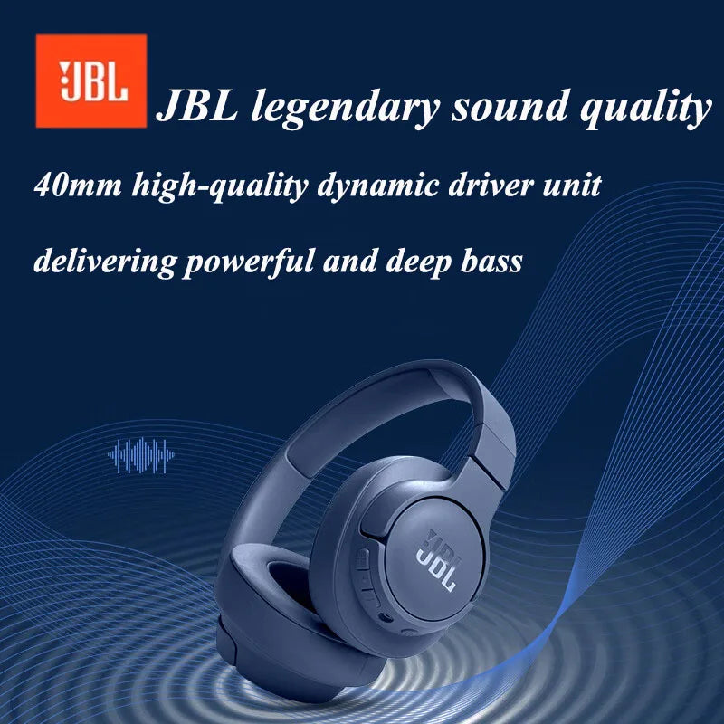 JBL TUNE 720BT Cuffie stile over-ear wireless Bluetooth originali autentiche Connessione multipunto pieghevole per musica sportiva