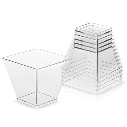 1-100 Pz Usa E Getta di Plastica Mousse Tazza A Forma di Scaletta Tazza Budino Tazza Torta Da Dessert Tazza Antipasto Gelatina Yogurt Mousse tazza di cottura