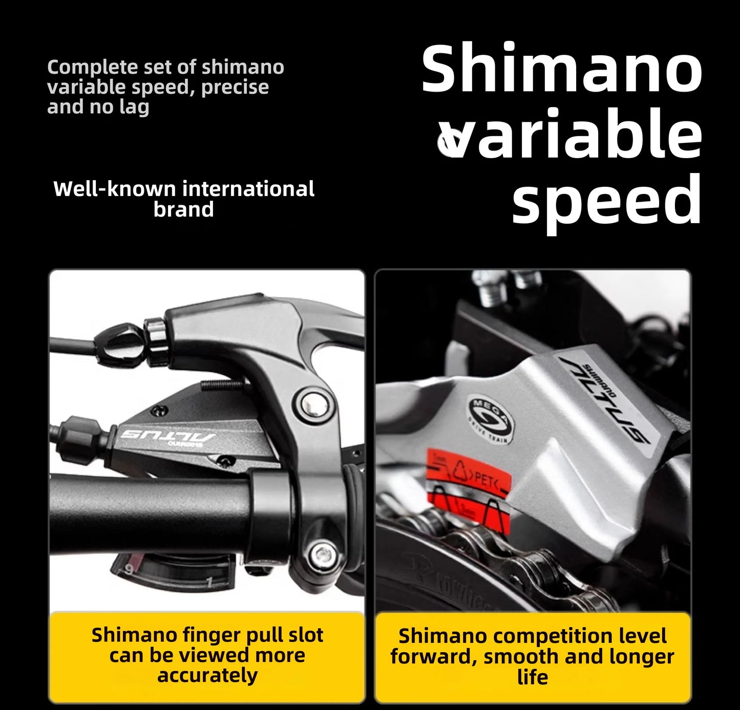Bici Pieghevole Da Montagna Ultra Leggera Per Adulti Telaio Alluminio 18 Velocità Freno Disco Shimano