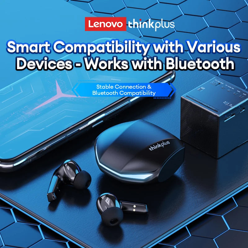 Lenovo GM2 Pro Auricolari Da Gioco Bluetooth 5.3 Con Cancellazione Attiva Del Rumore E Microfono