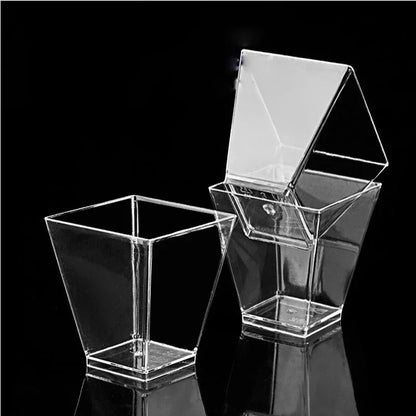 1-100 Pz Usa E Getta di Plastica Mousse Tazza A Forma di Scaletta Tazza Budino Tazza Torta Da Dessert Tazza Antipasto Gelatina Yogurt Mousse tazza di cottura
