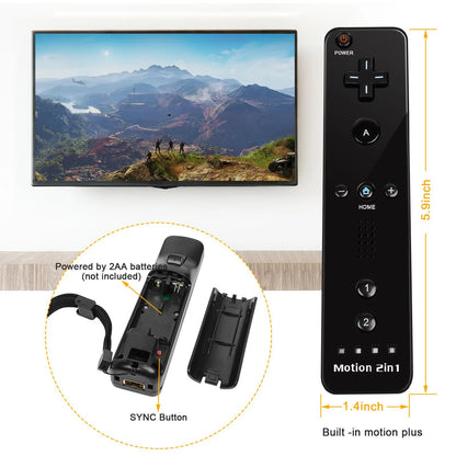 Set controller 2 in 1 per Nintendo Wii Joystick Motion Plus opzionale Gamepad remoto wireless con custodia in silicone Videogioco