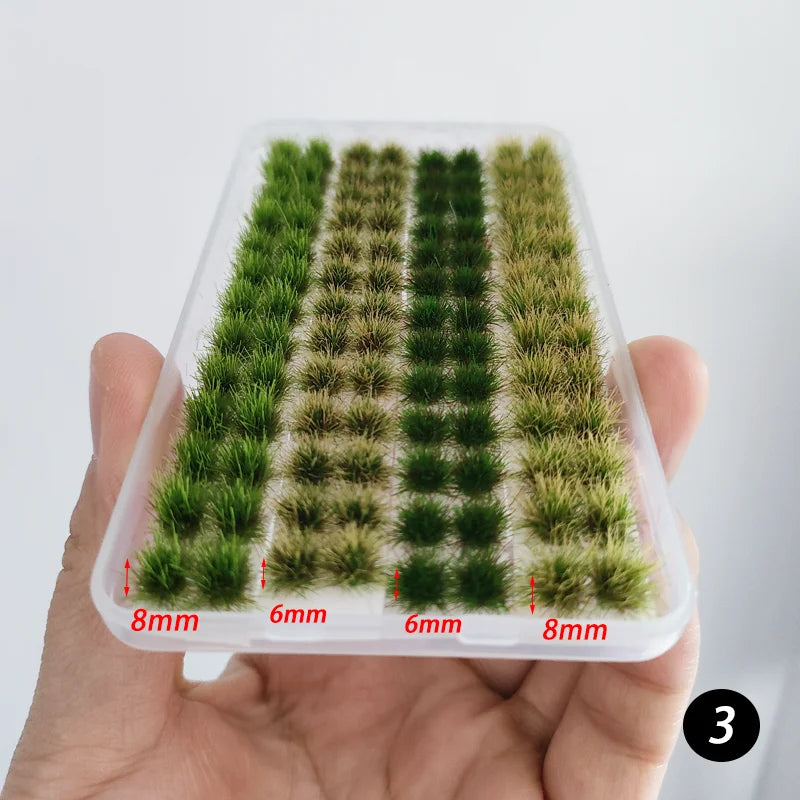 Ciuffi Di Erba Statici Per Paesaggi In Miniatura Set Con 4 Colori E 104 Pezzi Per Diorami