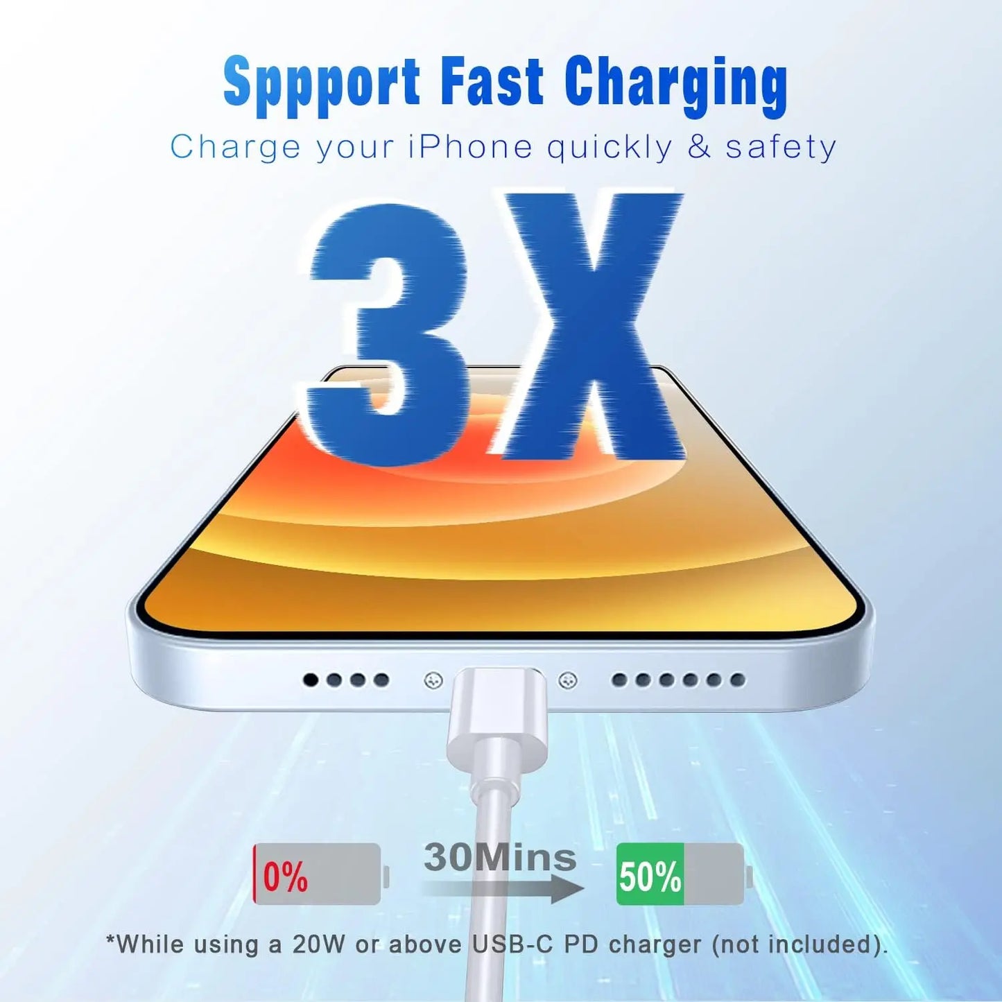 Cavo Lightning PD 27W USB C a Lightning Certificato MFi Per iPhone 14 13 12 11 Pro Max