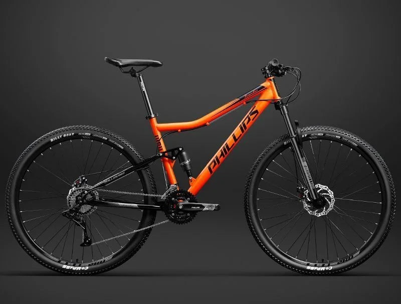 Bici MTB Doppio Ammortizzatore Adulti, Ruote 26 27.5 29, Freno a Disco, 24-30 Velocità per Tutte le Strade