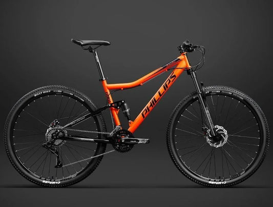 Bici MTB Doppio Ammortizzatore Adulti, Ruote 26 27.5 29, Freno a Disco, 24-30 Velocità per Tutte le Strade