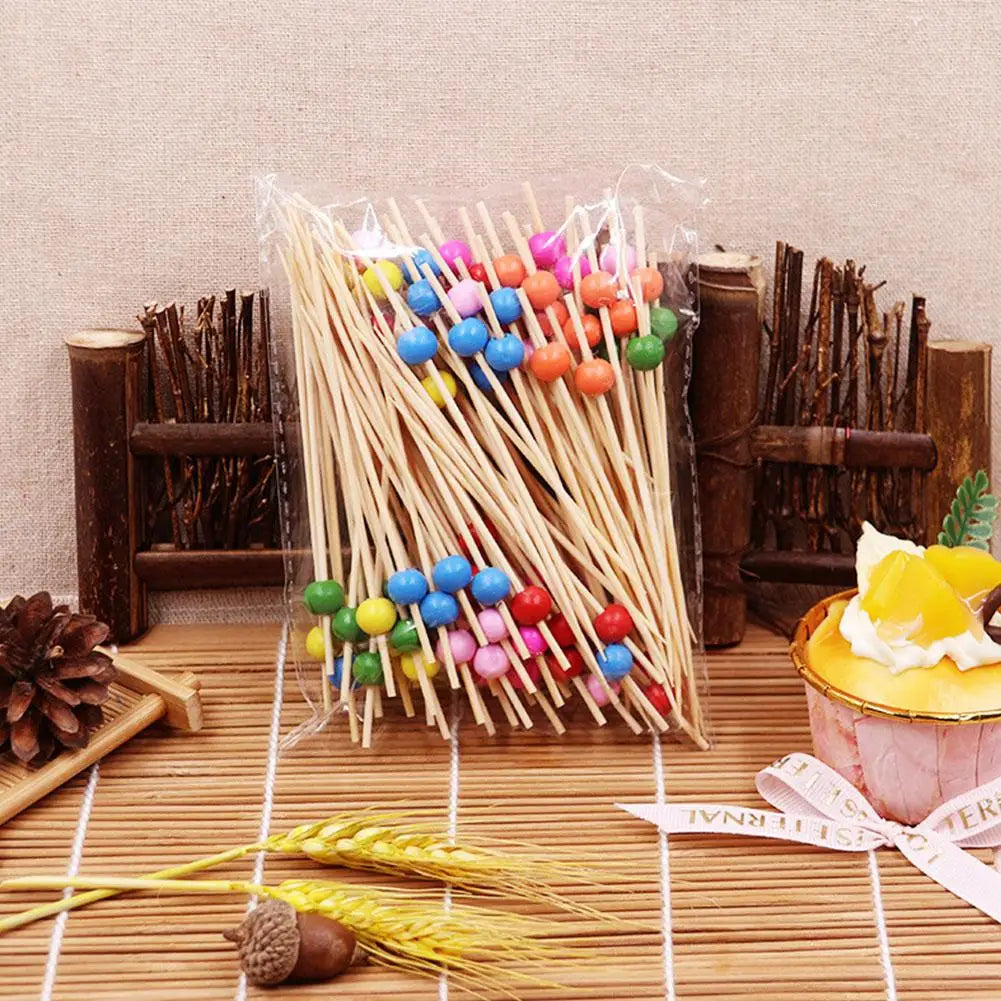 100 Spiedini di Bambu per Buffet Sposi e Finger Food Bastoncini Usa e Getta per Decorazioni Catering