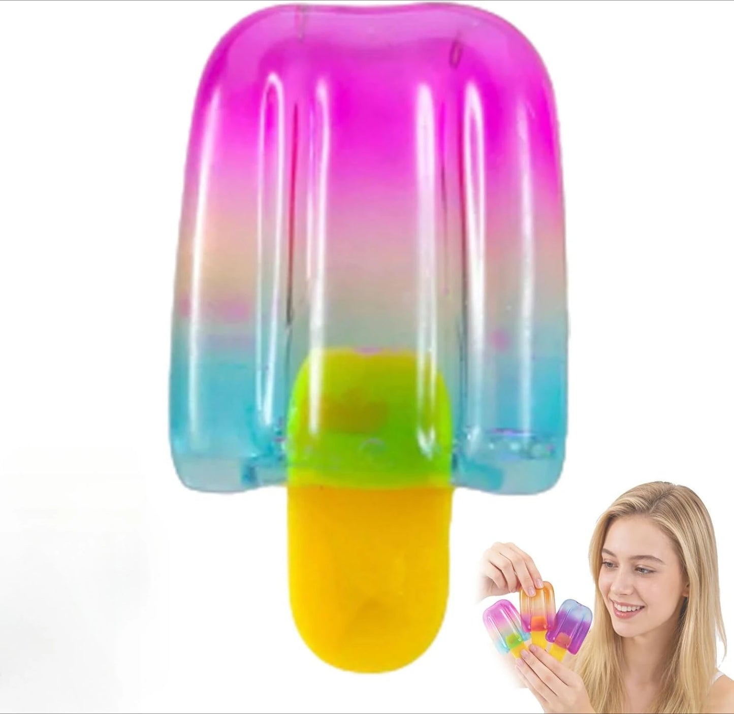 Squishy a Forma di Gelato: Giocattolo Antistress a Lenta Risalita, Decorazione Estetica per Dessert, Gadget per Feste, Novità