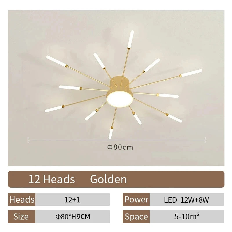 Lampada Da Soffitto Led A Forma Di Fiore Per Soggiorno E Camera Da Letto, Luce Moderna Sala Da Pranzo