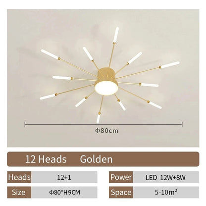 Lampada Da Soffitto Led A Forma Di Fiore Per Soggiorno E Camera Da Letto, Luce Moderna Sala Da Pranzo
