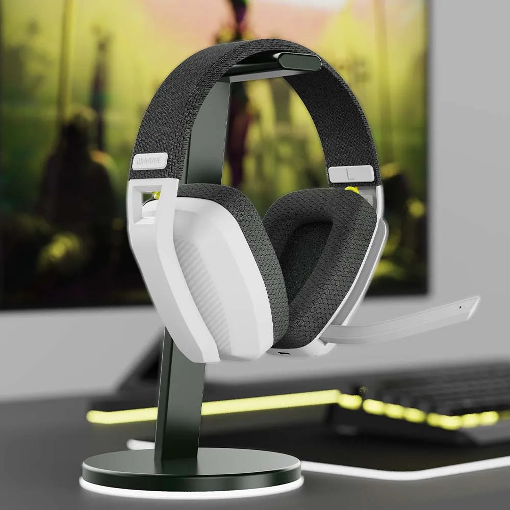 BINNUNE BW06 Cuffie da gioco wireless da 2,4 GHz con microfono per PS5 PS4 PC Mac Playstation Cuffie da gioco Bluetooth con microfono