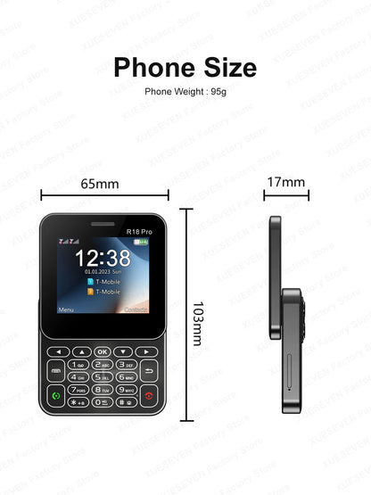 Telefono Mini Dual Sim Con Schermo Rotante Da 2,4 Pollici Slider Torcia E Funzione Blocco Contatti