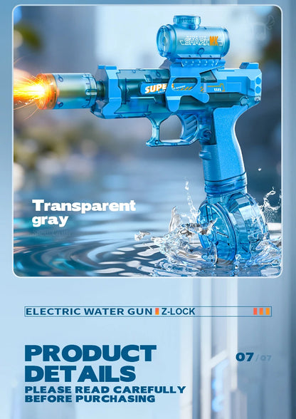 Pistola Ad Acqua Elettrica Con Sensore Automatico E Luci Giocattolo Estivo Per Bambini Sulla Spiaggia