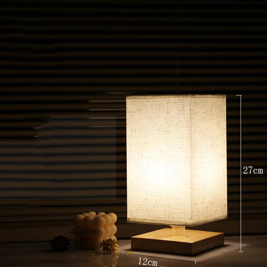 Lampada Da Tavolo In Legno Vintage Stile Cinese Con Dipinto Paesaggistico Per Decorazione Della Camera