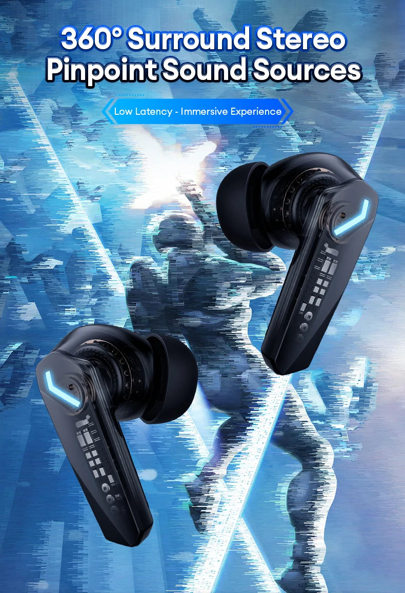 Lenovo GM2 Pro Auricolari Da Gioco Bluetooth 5.3 Con Cancellazione Attiva Del Rumore E Microfono