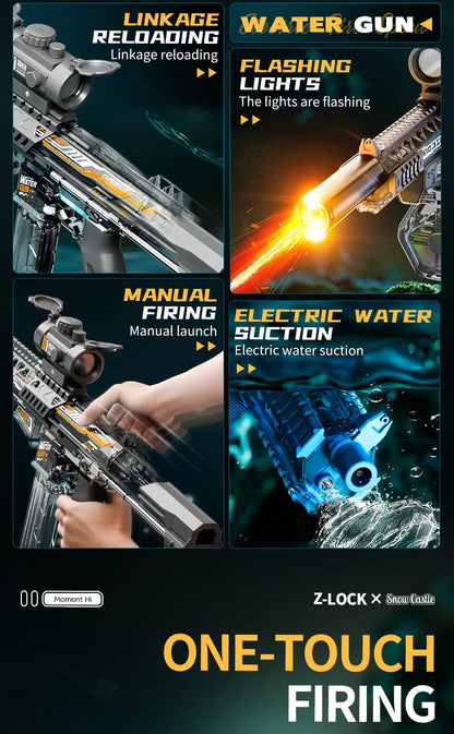 Pistola Ad Acqua Elettrica MK9 Con Luce A Induzione Giocattolo Estivo Per Bambini