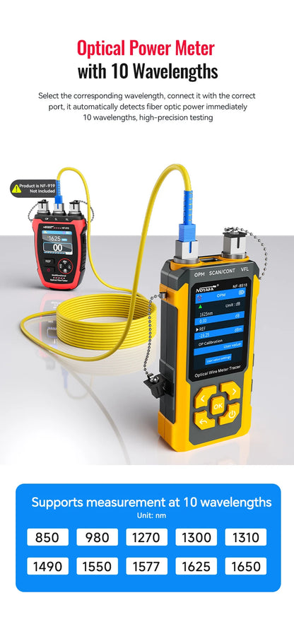 Noyafa NF 8518 Tester di Rete e Localizzatore Cavi Misuratore POE NCV QC e Guasti