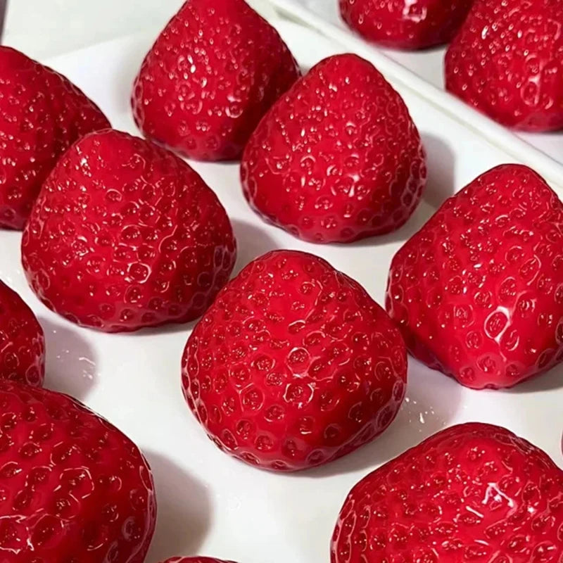Giocattolo Squishy Fidget Taba alla fragola - Giocattolo antistress a rimbalzo lento per bambini, adulti, bomboniere per ufficio e bomboniere - Regalo da spremere