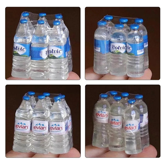 1:12 Casa delle bambole Mini Simulazione Bottiglia d'acqua minerale Modello Casa delle bambole fai da te Accessori per la decorazione della casa Bambini Giochi di imitazione Giocattoli