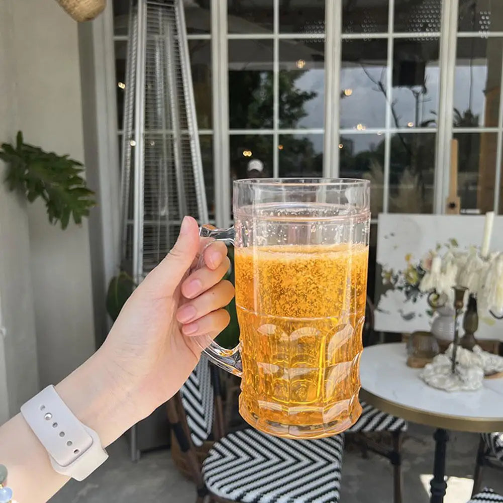 Tazza Da Birra Doppio Strato Realistica 400 Ml In Plastica A Due Piani Per Casa Moderna
