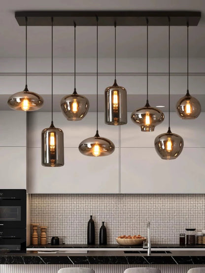 Lampada Sospensione Led Moderna In Acciaio Inossidabile Spazzolato per Soggiorno E Sala Da Pranzo