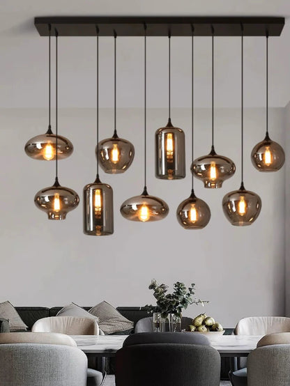 Lampada Sospensione Led Moderna In Acciaio Inossidabile Spazzolato per Soggiorno E Sala Da Pranzo