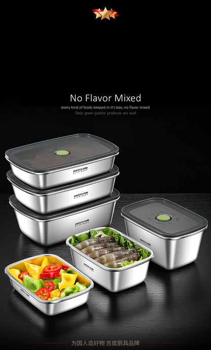 Contenitore Per Alimenti In Acciaio Inox 304 Lfgb Sottovuoto Leggero Capacità da 500ml a 1600ml