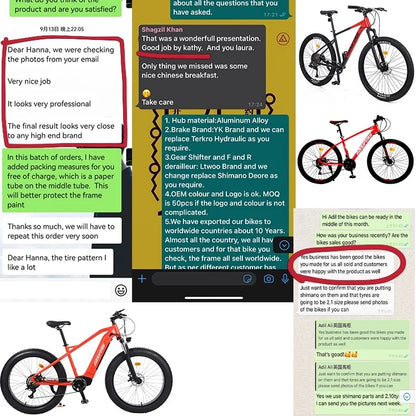 Bicicletta Elettrica Da Montagna 26 Pollici Motore Posteriore 750W 48V Batteria Integrata