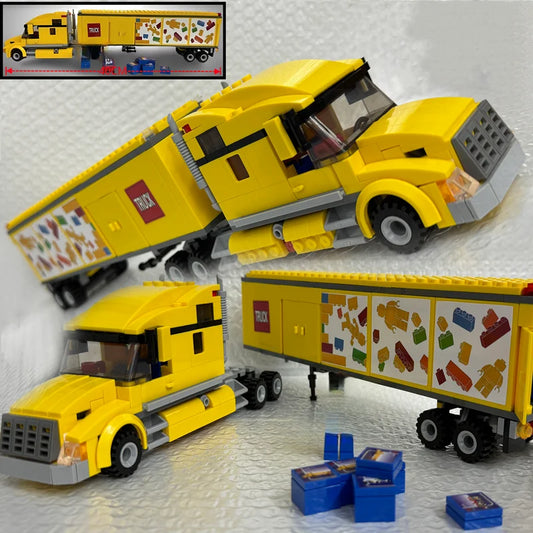 Camion Tecnico In Mattoncini Giallo Set Modellino Veicolo Per Bambini Gioco Educativo Regalo