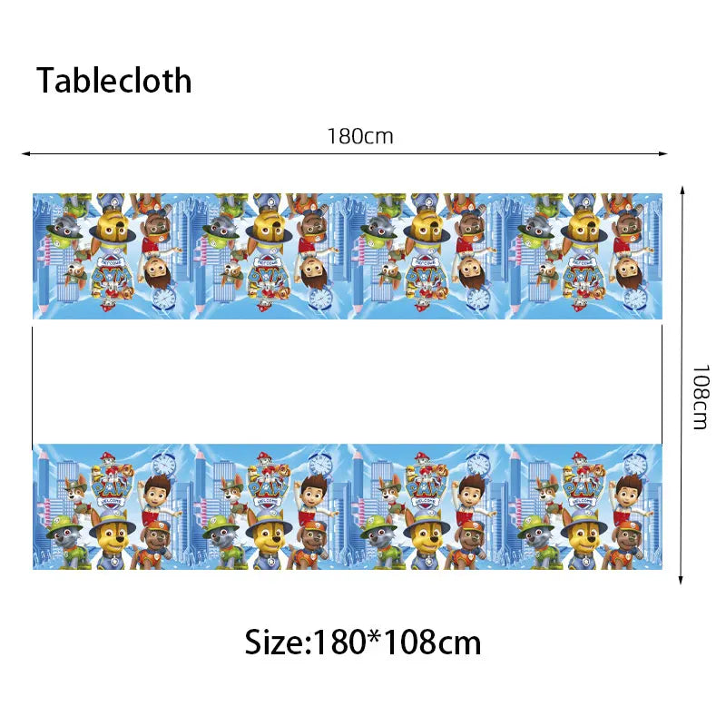 NUOVO Paw Patrol Compleanno Forniture Bomboniere Buon Compleanno Paw Patrol Kit di decorazioni per feste Piatto a palloncino Tazza Borsa regalo Adesivo per bambini