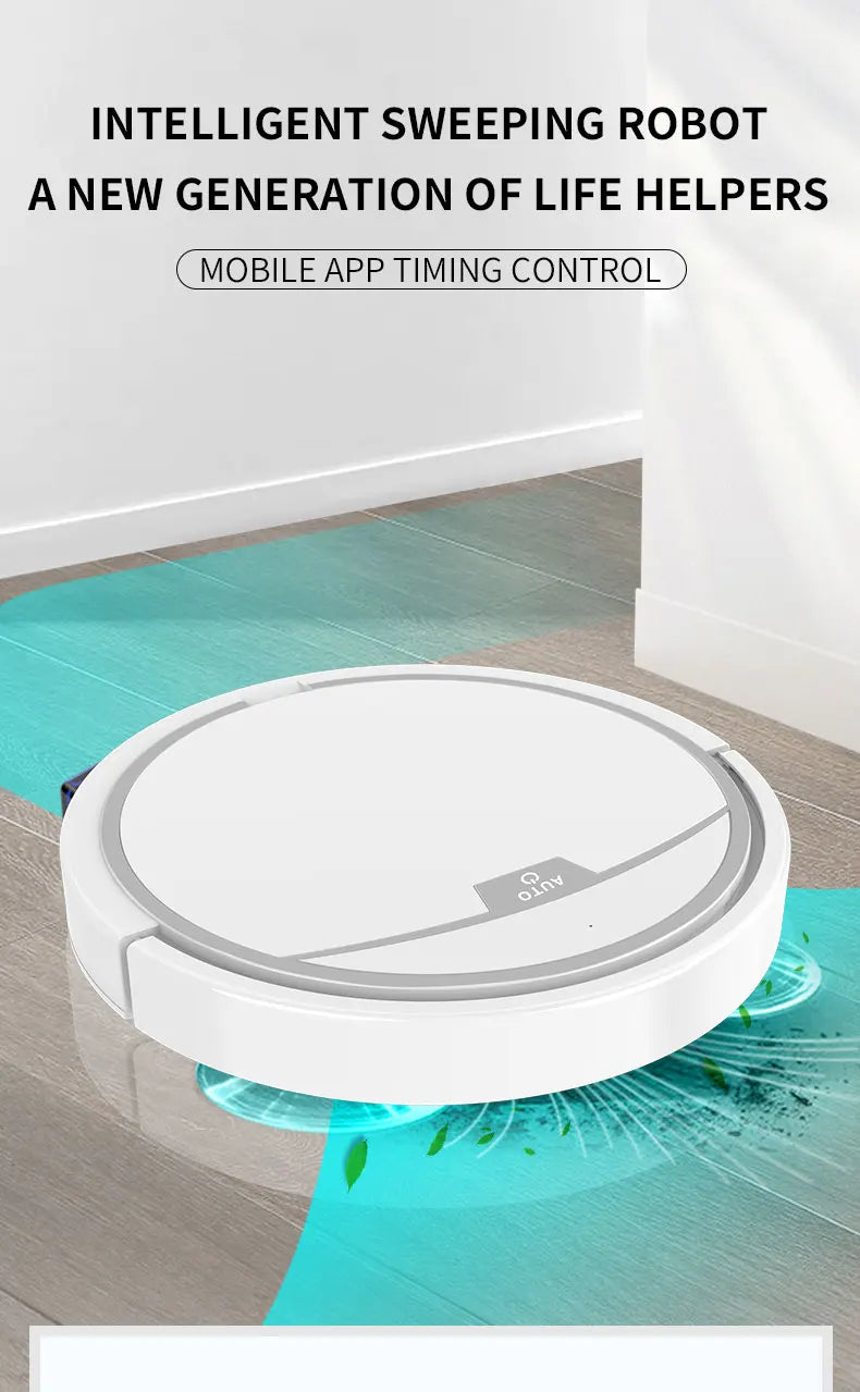 Aspirapolvere Robot Smart 2800 Pa Senza Fili Controllo Remoto Pulisce Pavimenti Asciutti e Bagnati