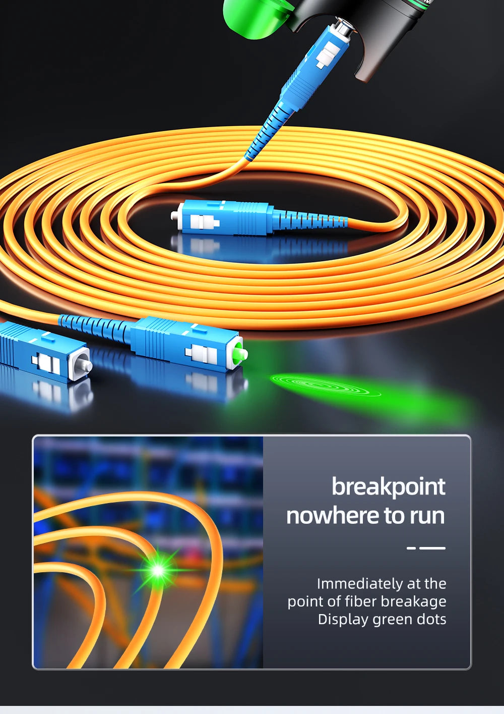 Penna Luce Verde e Rossa In Fibra Ottica Ricaricabile Con Tester 15 mW 30 mW 50 mW 100 mW