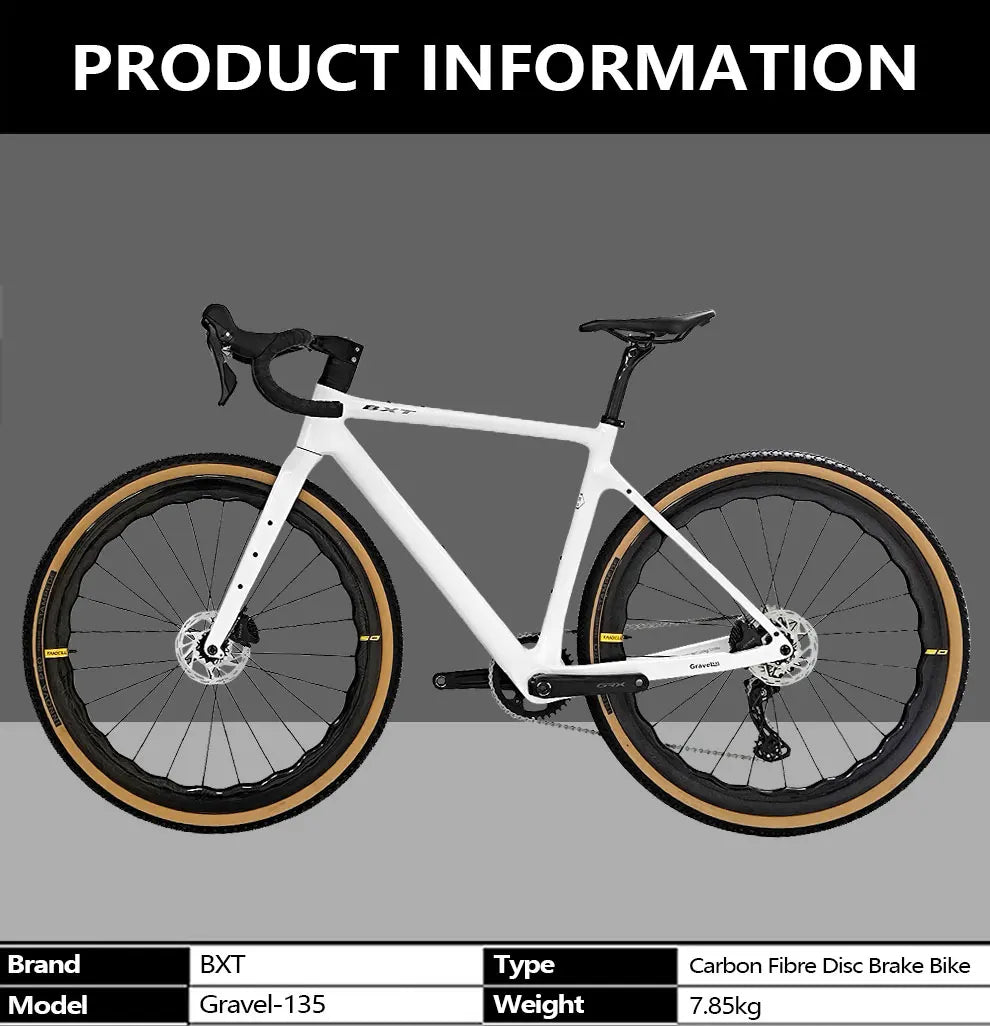 Bici Gravel In Fibra Di Carbonio 700C GRX 600 11 Velocità Con Ruote E Forcella In Carbonio