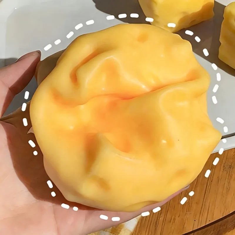 Giocattolo Antistress Gigante a Forma di Formaggio, Squishy Extra Large, Giocattolo Modellabile a Lenta Risalita, Palla Antistress per Adulti, Regalo