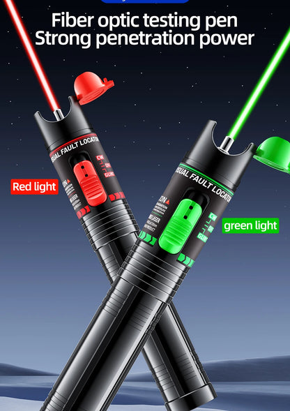 Penna Luce Verde e Rossa In Fibra Ottica Ricaricabile Con Tester 15 mW 30 mW 50 mW 100 mW