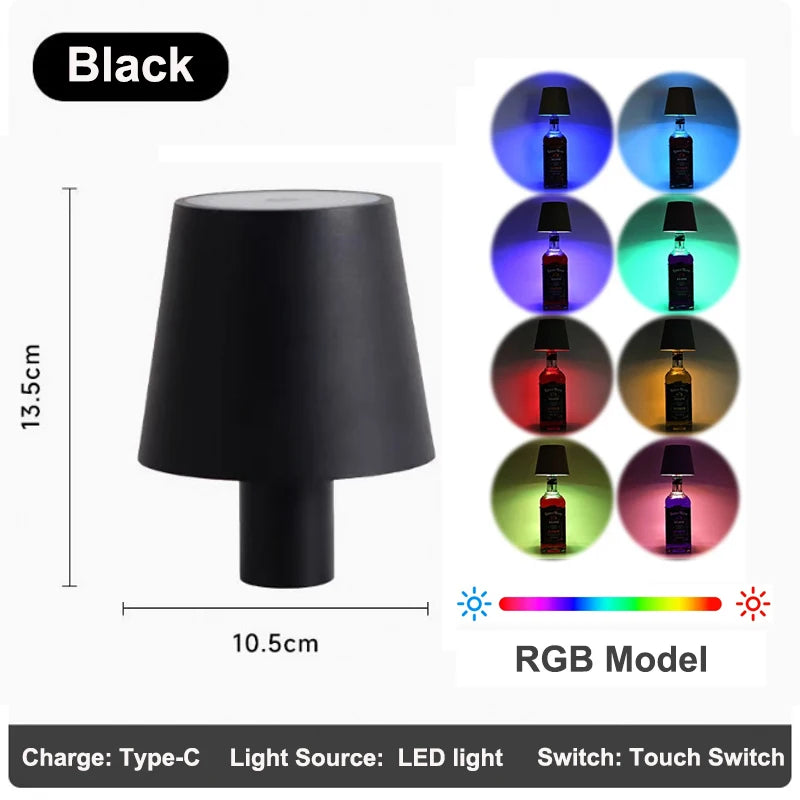 Lampada Da Tavolo Senza Fili Per Bottiglie Di Vino Led Esterno Con Controllo Touch Ideale Per Ristoranti E Bar