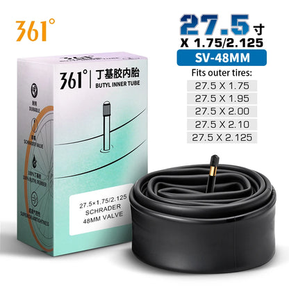 Camera D'Aria 361 Degrees Con Valvola Schrader Pneumatici MTB e Bici Da Ciclismo Misure Da 12 A 29 Pollici