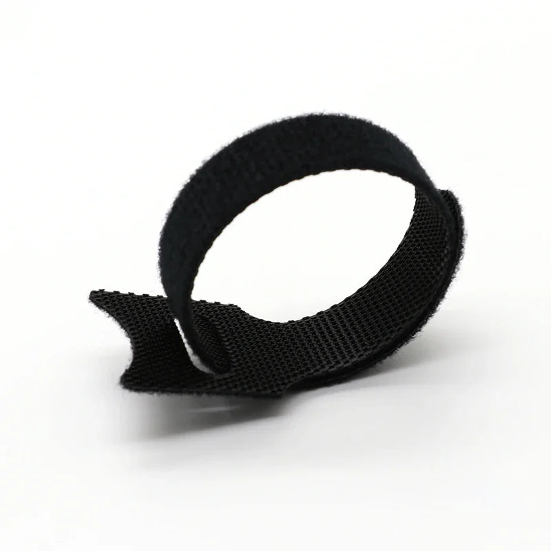 Fascette per cavi rilasciabili Organizzatore di cavi Nero 15 20 25 30 cm Cinghie ad anello con gancio in nylon Avvolgere Zip Bundle Fasciatura Fascetta Fissaggio in plastica