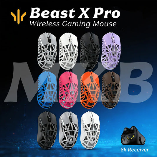 WLMOUSE Beast X Pro Mouse da gioco in magnesio Mouse da gioco FPS wireless in lega di magnesio leggero 39 g