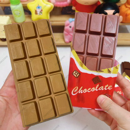Giocattolo Squishy a lievitazione lenta con barra di cioccolato Morbido e umido Giocattoli agitati per bambini e adulti ASMR Giocattoli antistress sensoriali Regali