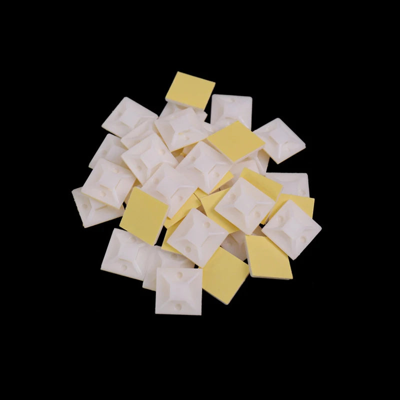 Kit Supporto Base Adesivo Rimovibile Per Fascette Cavi, 100 Pezzi Morsetti Installazioni Auto