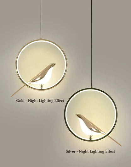 Lampada Sospensione Led Argento Dorato Interni Design Moderno Per Letto e Soggiorno Alimentazione AC 85 265 Volt