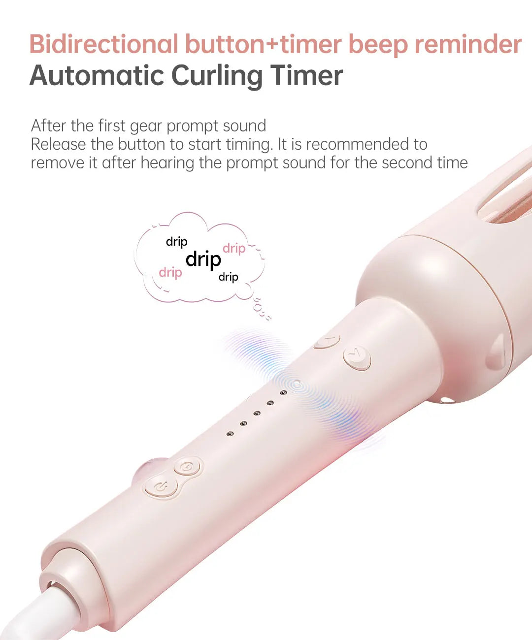 Ferro arricciacapelli automatico professionale Bigodino per capelli rotante a 3 velocità Bacchetta per styling riscaldata in ceramica con strumenti per lo styling per la cura dei capelli agli ioni negativi