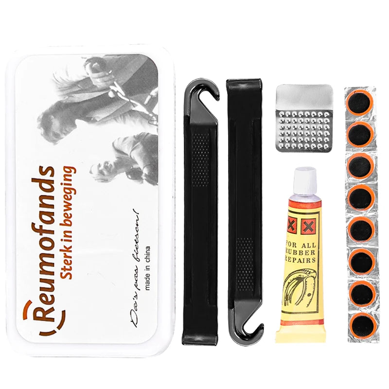 Kit di Attrezzi Portatile per Bici Riparazione Pneumatici da Strada e Emergenza Multiuso