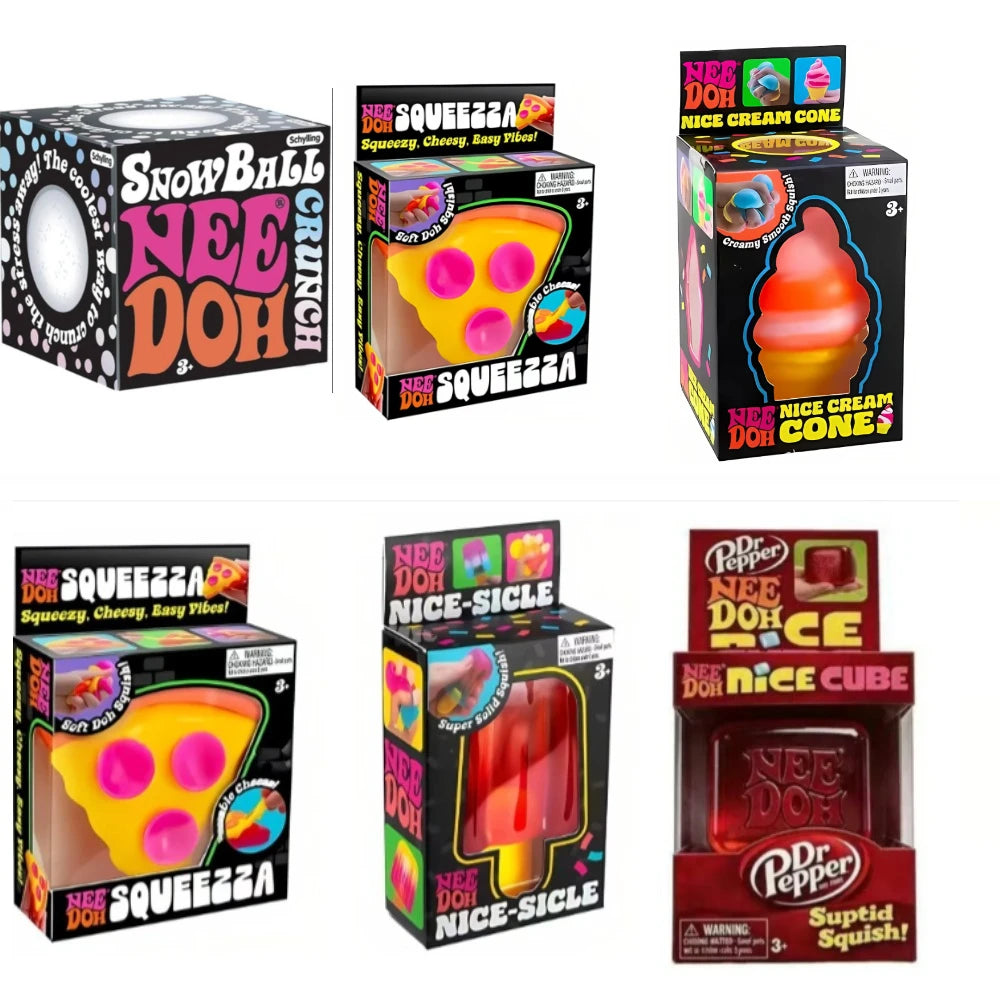 Schylling Nee Doh Nice-Sicle Cubo Sensoriale, Giocattolo Morbido Antistress, Ideale per Ansia e Concentrazione