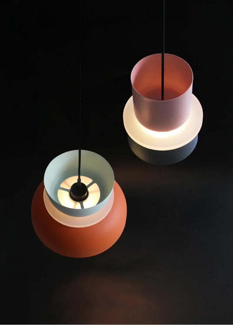 Lampada A Sospensione Macaron Nordico In Ferro Nero Design Moderno Per Soggiorno E Sala Da Pranzo